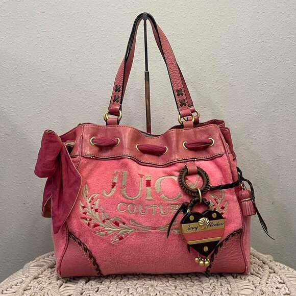 Juicy Couture Pink Vintage Daydreamer Bag Wallet Combo RARE - Picture 2 of 9